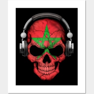 Dark Skull Deejay with Moroccan Flag Posters and Art